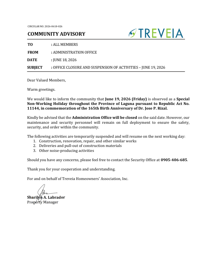 COMMUNITY ADVISORY
