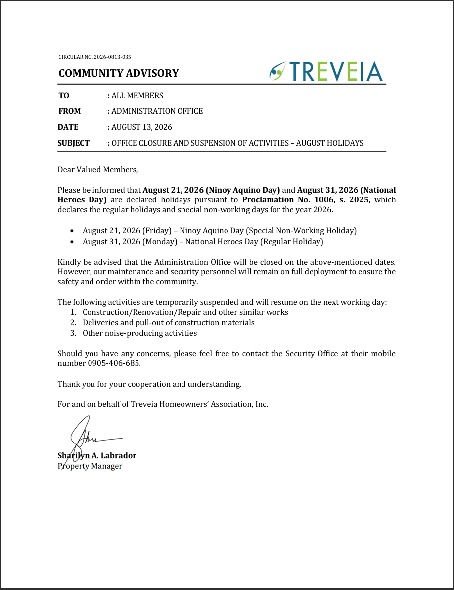 COMMUNITY ADVISORY