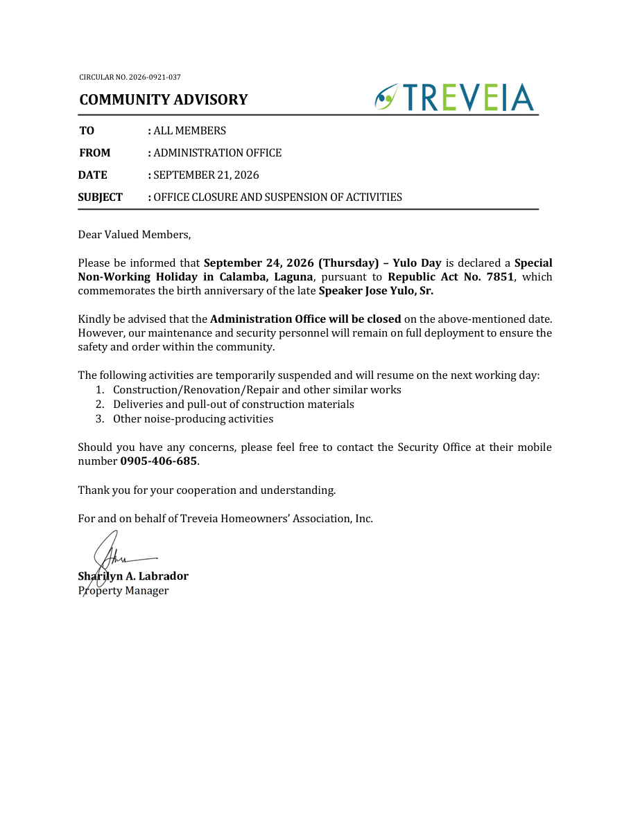 COMMUNITY ADVISORY