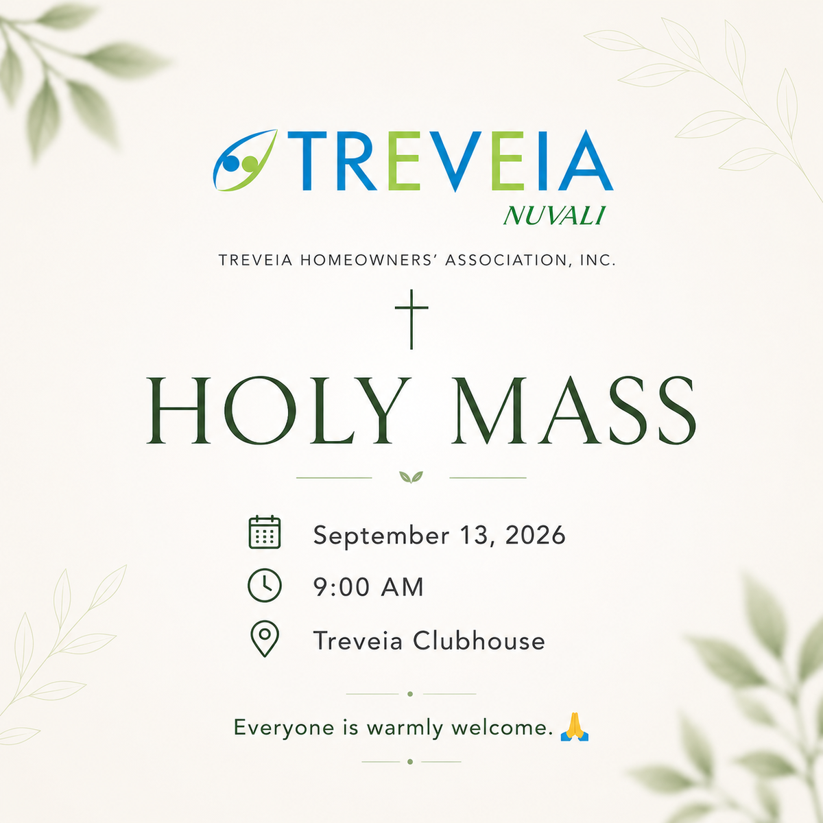 Holy Mass- September 13, 2026