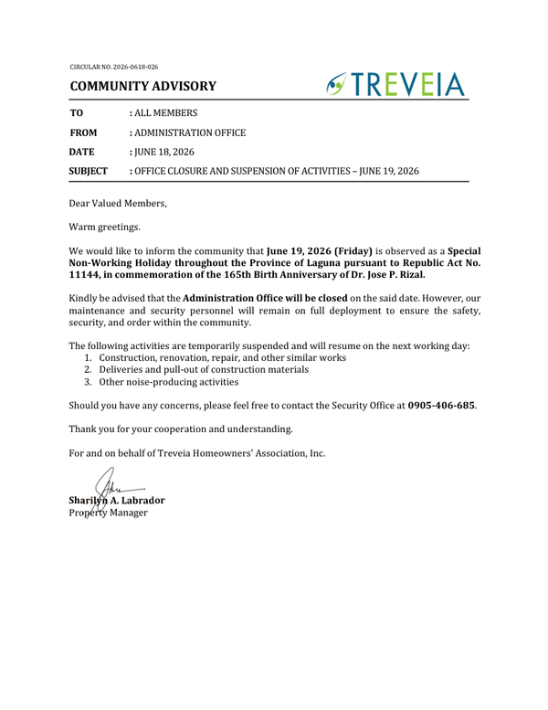 COMMUNITY ADVISORY