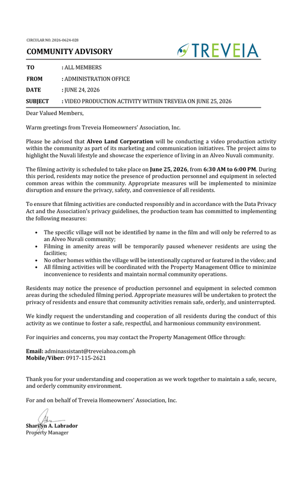 COMMUNITY ADVISORY