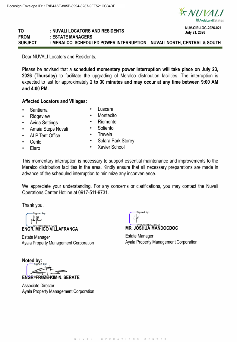 ESTATE ADVISORY