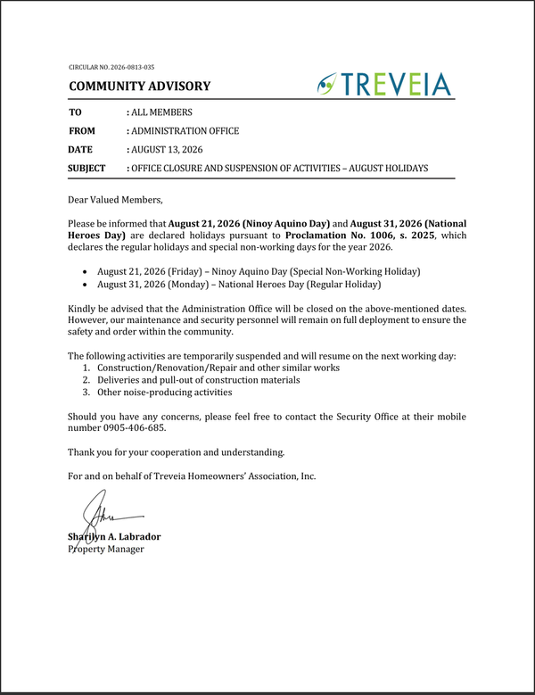 COMMUNITY ADVISORY