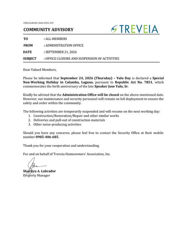 COMMUNITY ADVISORY
