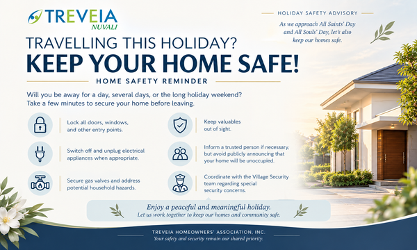 🏡💙 TREVEIA HOME SAFETY REMINDER | ALL SAINTS’ DAY & ALL SOULS’ DAY 🕯️